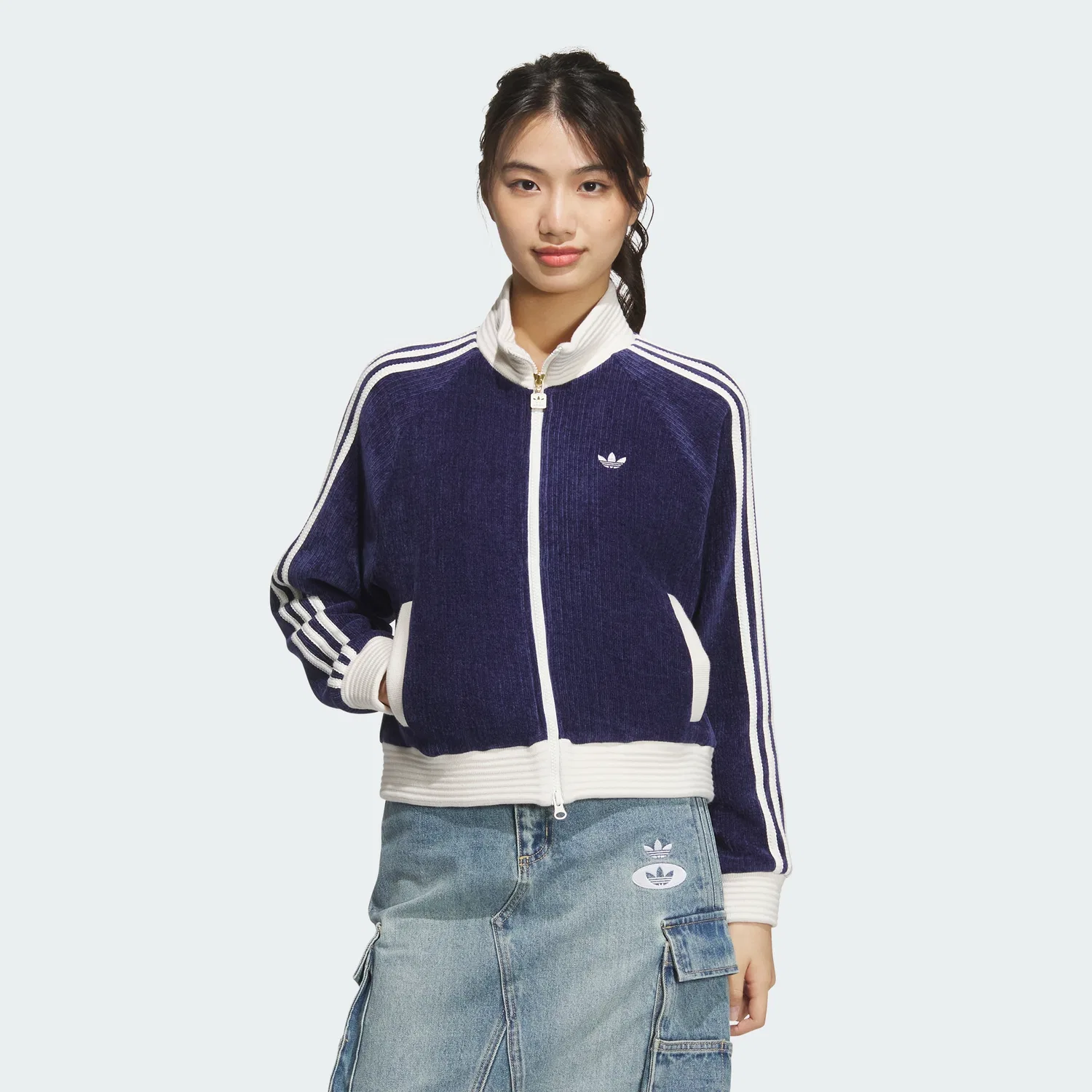 Женская цветная куртка, тёмно-синяя, от Adidas