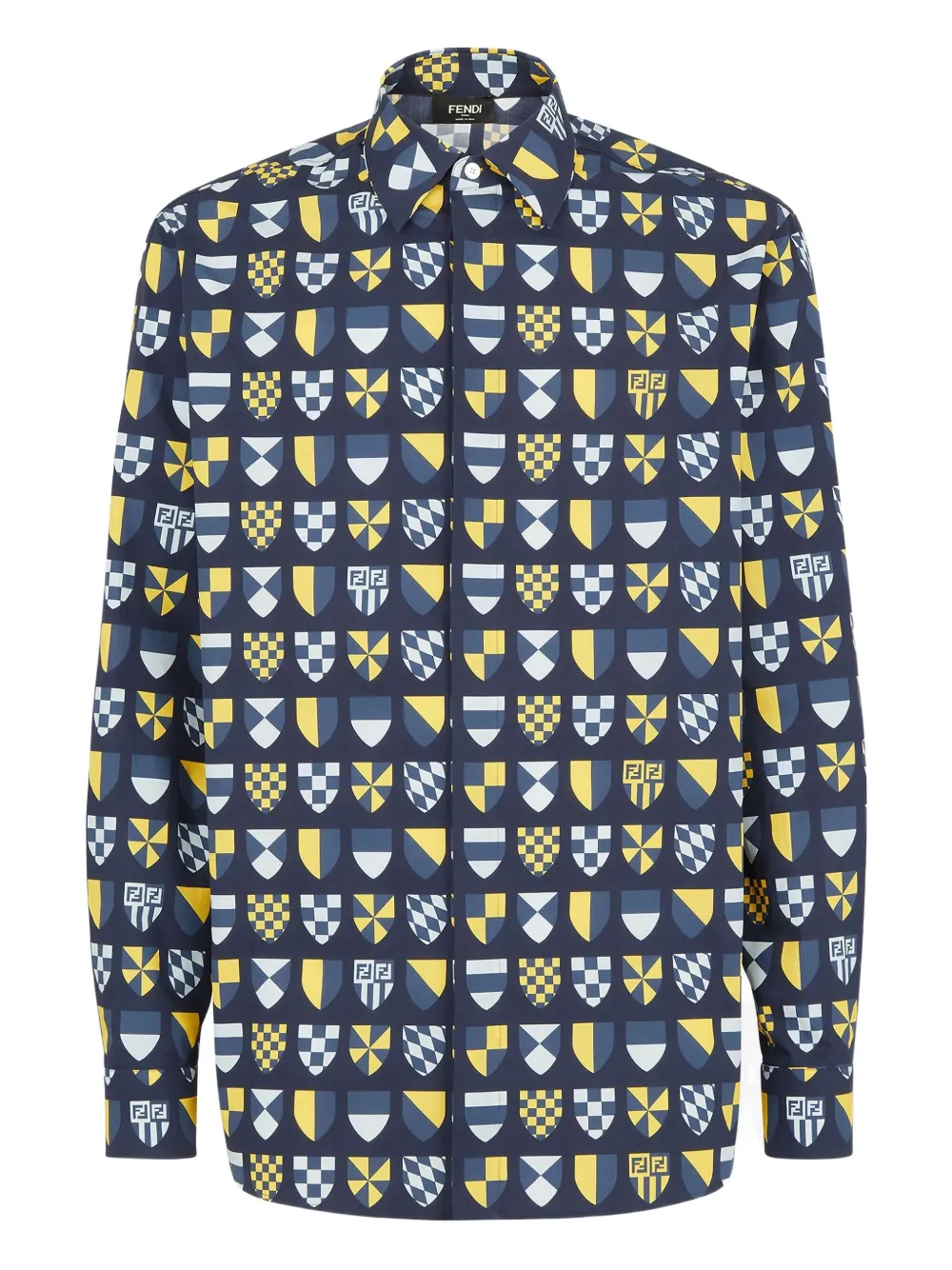 

Рубашка с принтом Fendi, синий