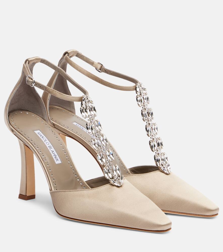 Туфли-лодочки Molara из сатина с декоративными элементами Manolo Blahnik, Lbrw 2330