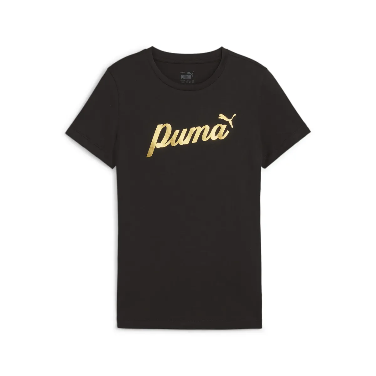 

ФУТБОЛКА PUMA "ESS+ SCRIPT METALLIC TEE G", цвет Puma Black-Gold Foil