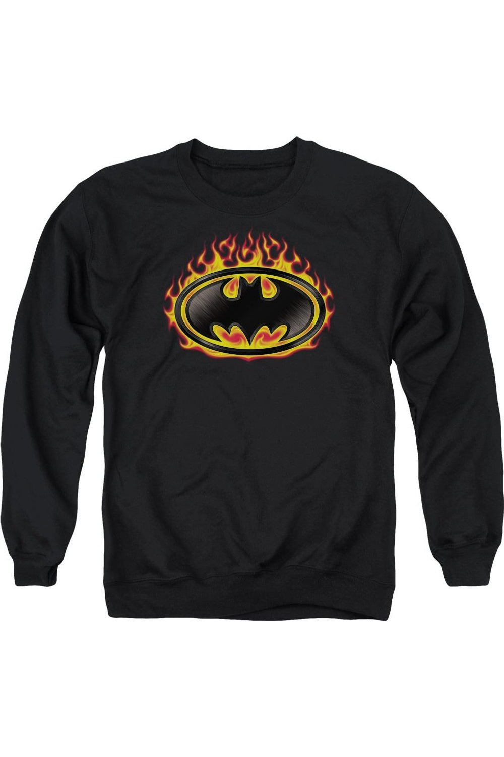 

Толстовка Batman Bat Flames Shield для взрослых с круглым вырезом Gildan, черный