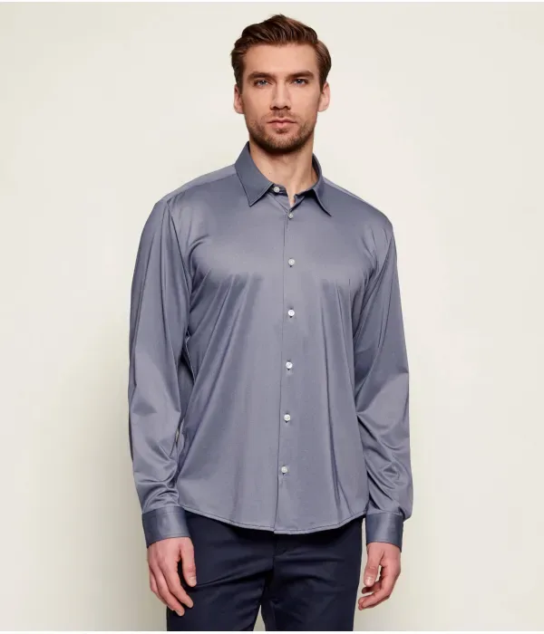 Рубашка P-LIAM-KF-261 regular fit Boss, синий