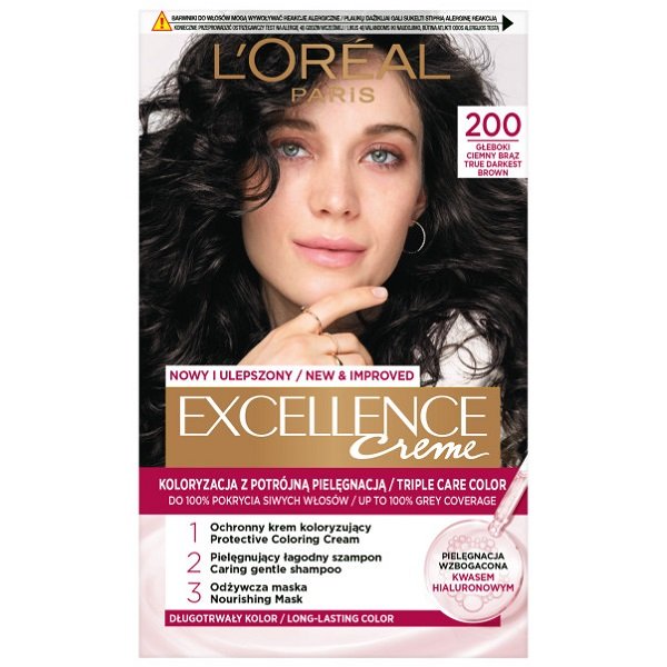 

Краска для волос L'Oreal Paris Excellence Creme 200 Deep Dark Brown