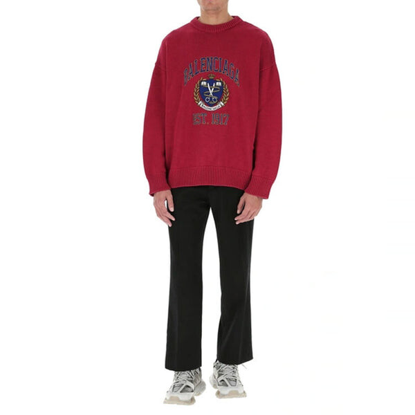 Свитер est. 1917 college logo crewneck sweater 'red' Balenciaga, красный — фото 2