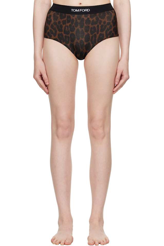 

Леопардовые модальные трусы Signature Tom Ford, коричневый