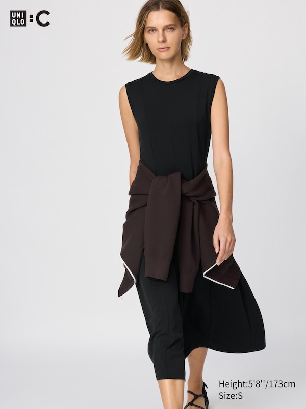 

Платье приталенное с расклешенной юбкой без рукавов Uniqlo, 09 black