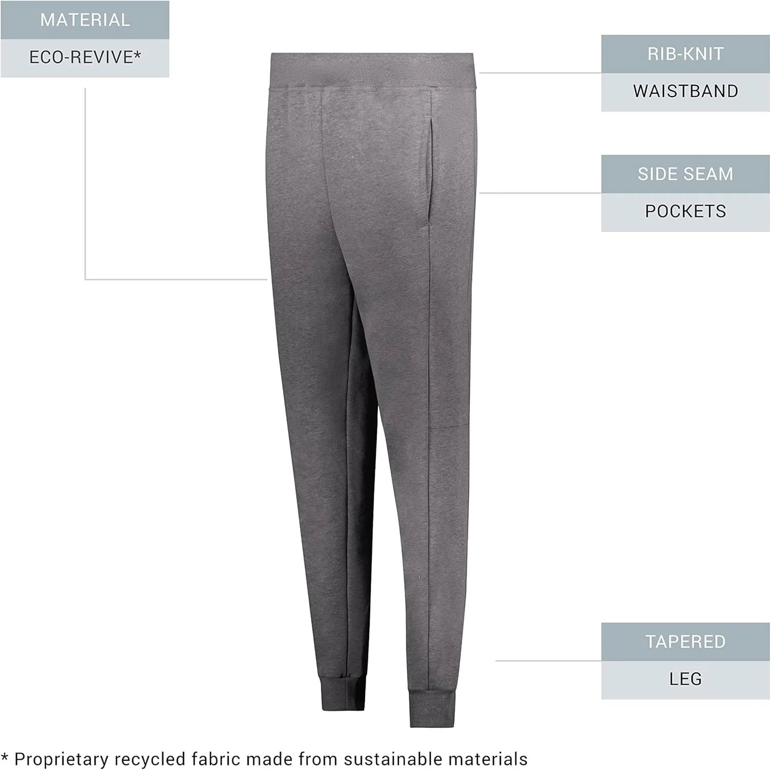Детские спортивные брюки Augusta Sportswear для трех сезонов, Carbon Heather — фото 3