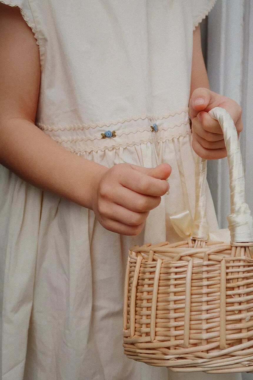 

Хлопковое платье детское CELEBRATION AALIYAH DRESS GOTS Konges Sløjd, бежевый