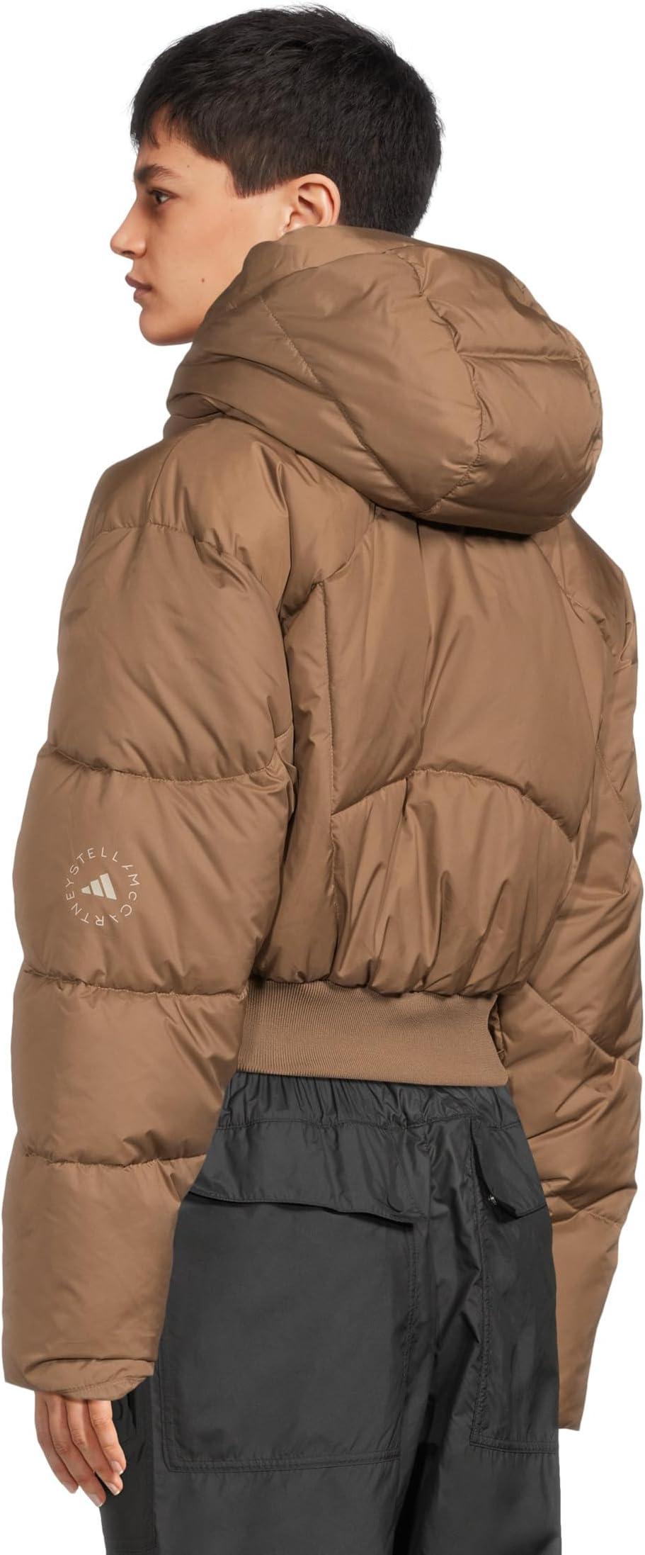 Куртка adidas by Stella McCartney Cropped Padded Winter Jacket JM3652, цвет Brown Moss — фото 3