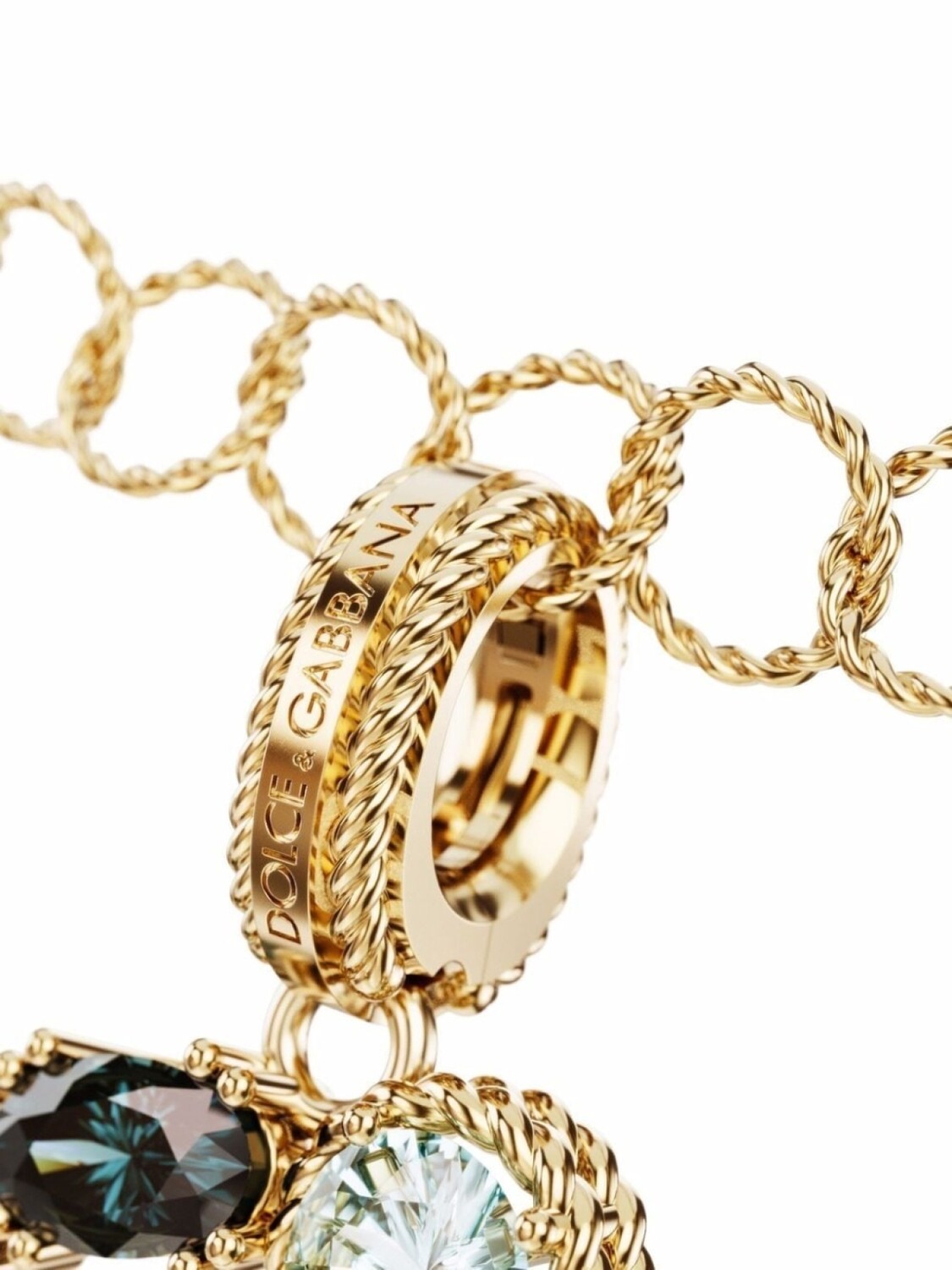 Подвеска G из желтого золота с драгоценными камнями Dolce & Gabbana, золотой — фото 2