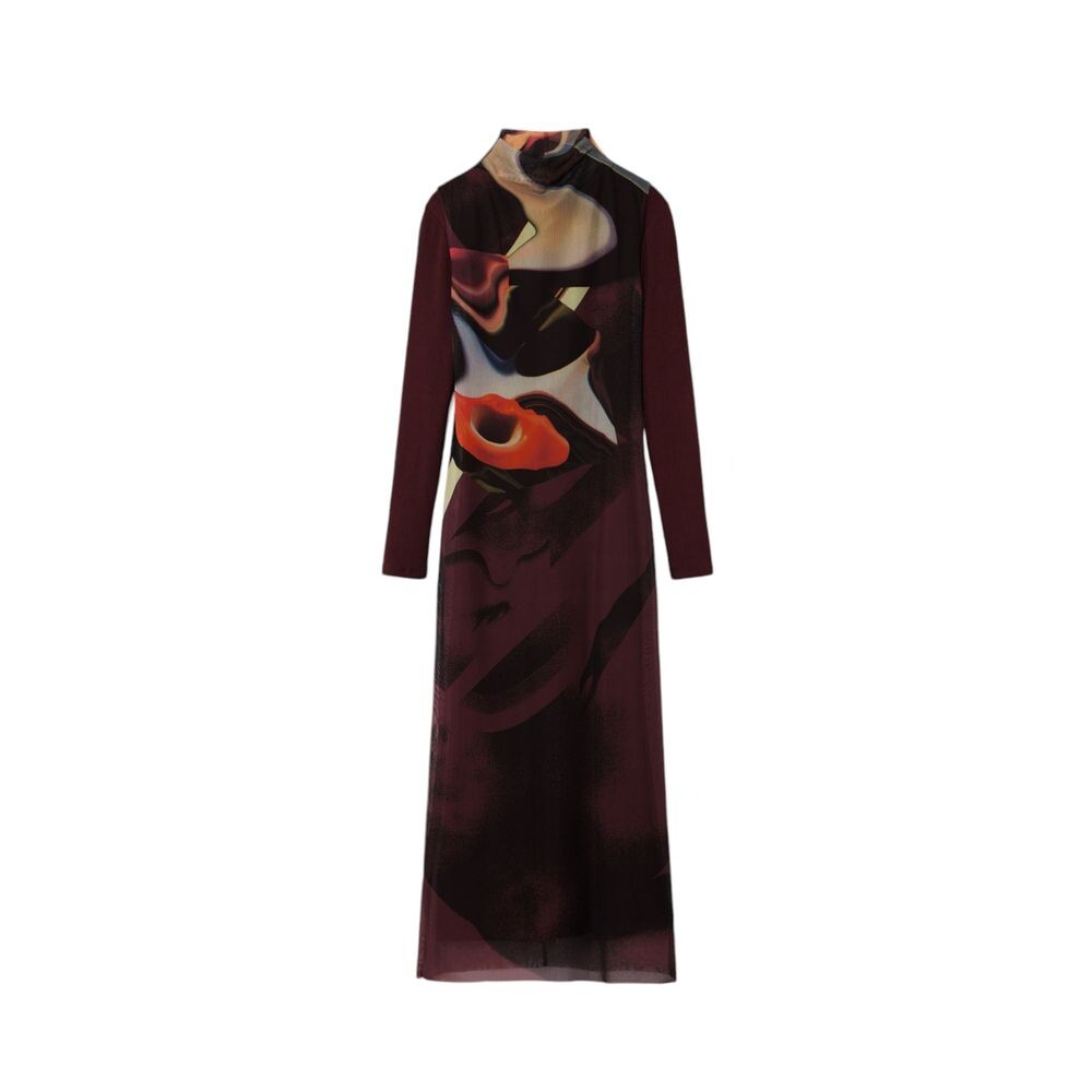 

Коричневое платье из полиэстера Desigual