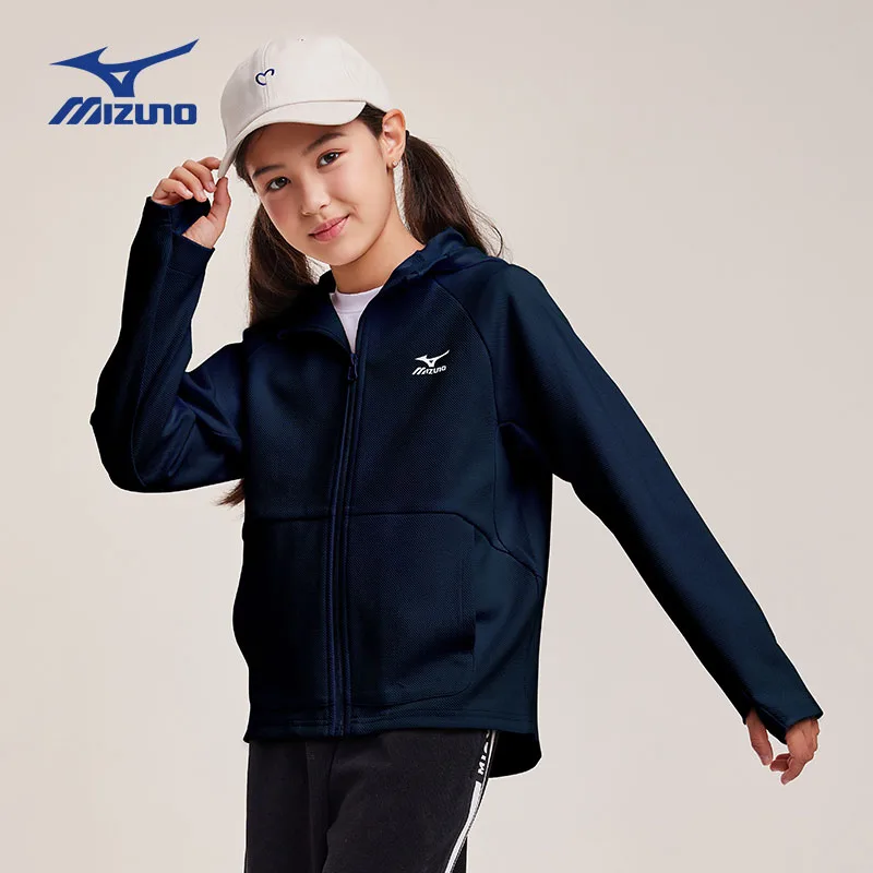Детская куртка с капюшоном Mizuno, темно-синий — фото 3