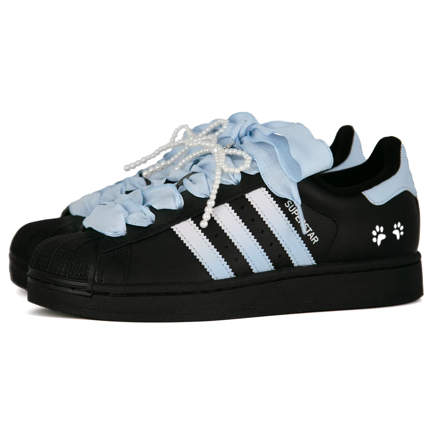 Кроссовки для скейтбординга Superstar 2 Under Mount Fuji Leather Low top Kids' Blue Unisex Adidas Originals — фото 4
