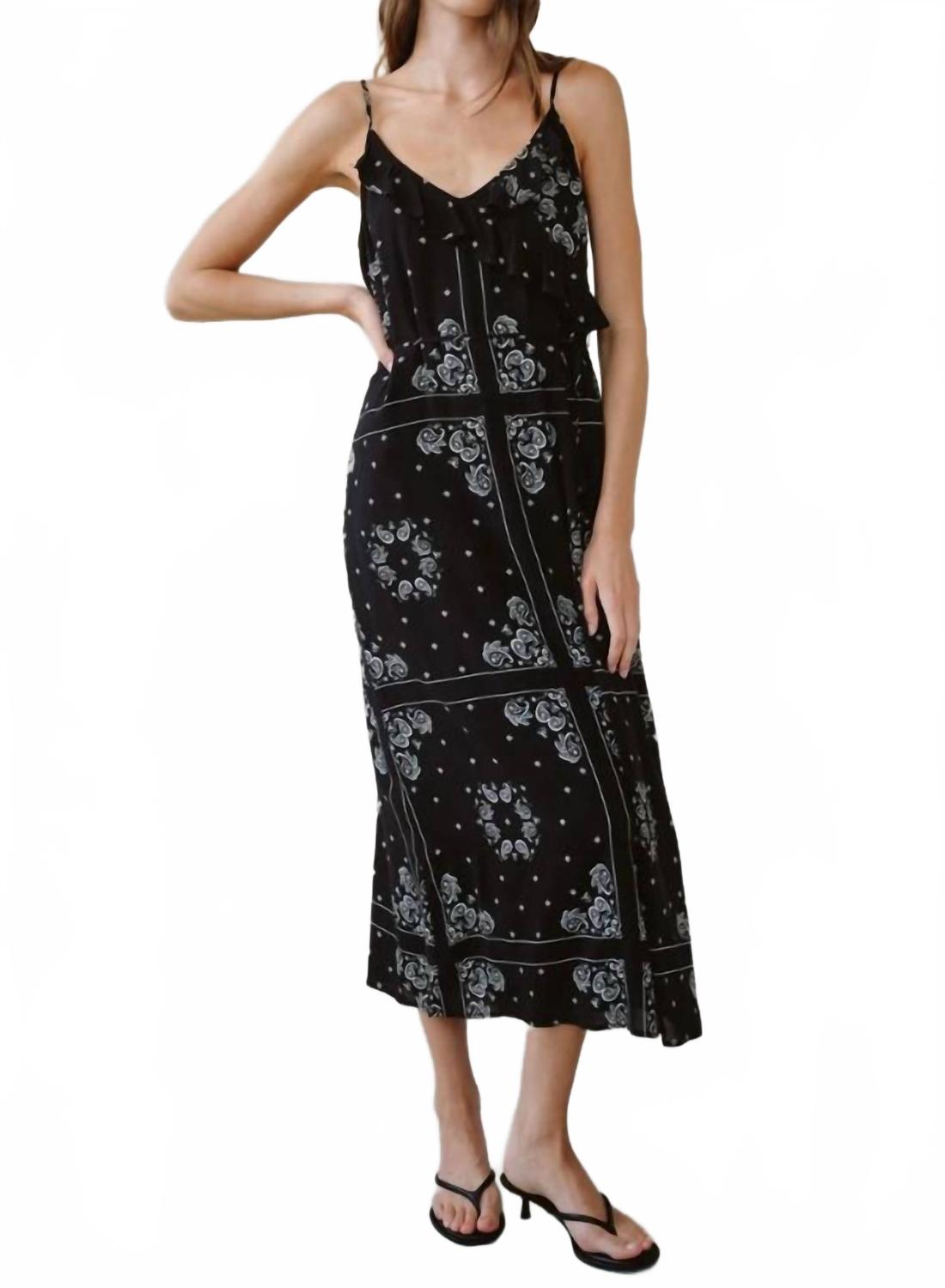 

Платье-миди с оборками и принтом «бандана» Bella Dahl, bandana print