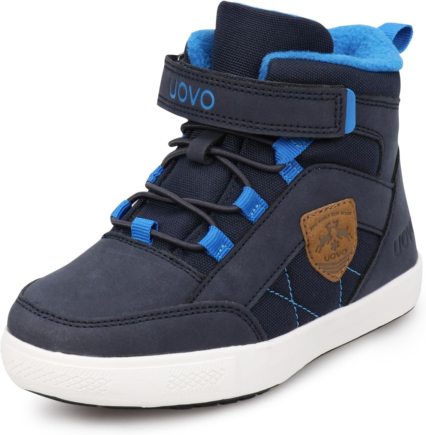 

Зимние ботинки для мальчиков UOVO, снежные ботинки, детские водонепроницаемые кроссовки для улицы, зимняя обувь на высокой подошве, противоскользящие, темно-синий