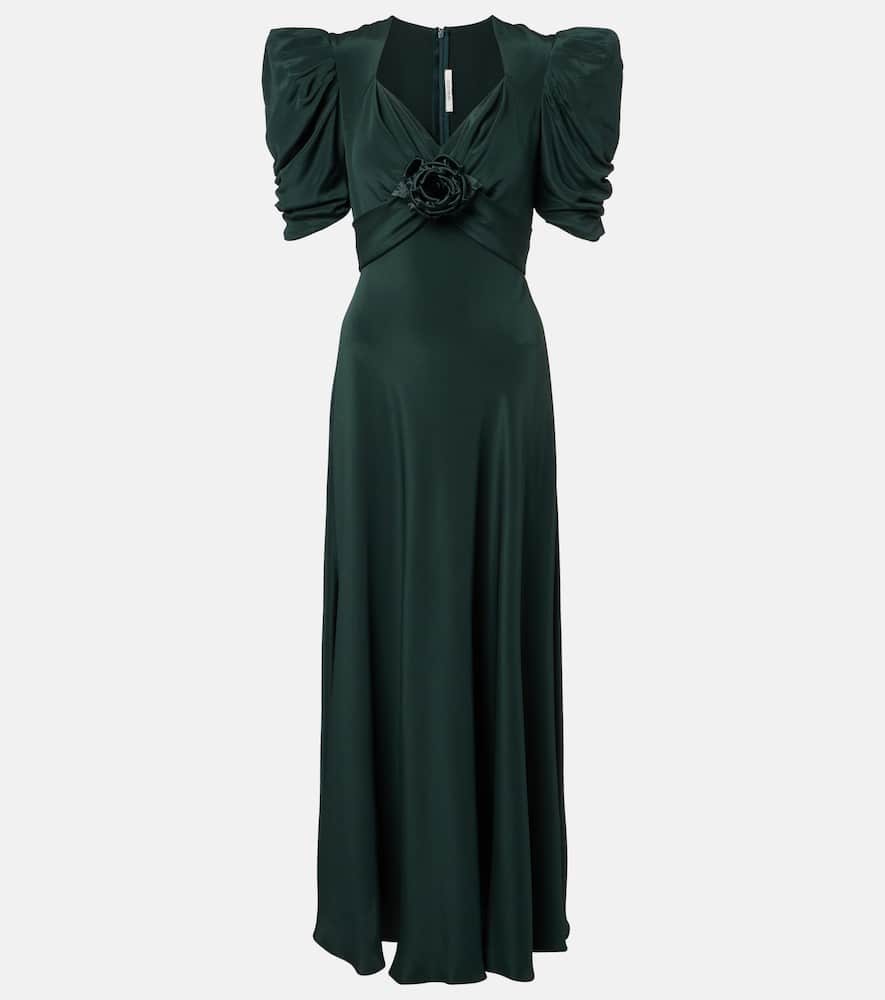 

Шёлковое платье-шармез для коктейля Rodarte, Green