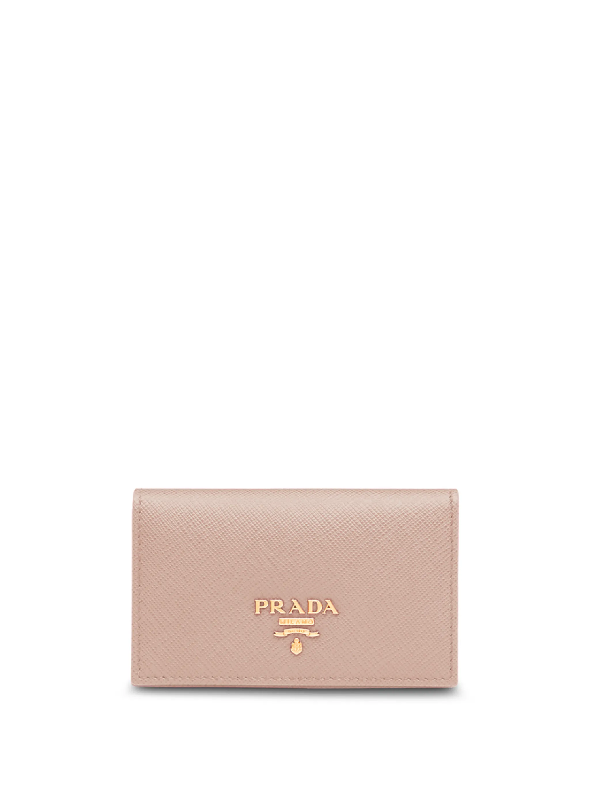 

Картхолдер с логотипом Prada, розовый