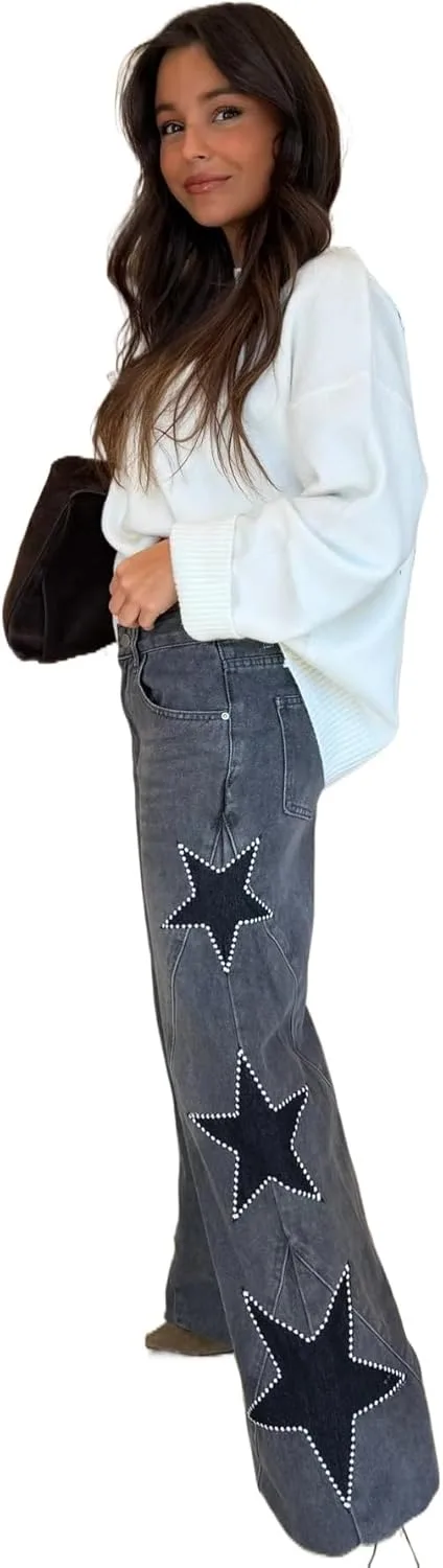 

Женские джинсы High Waisted, Loose Wide Leg