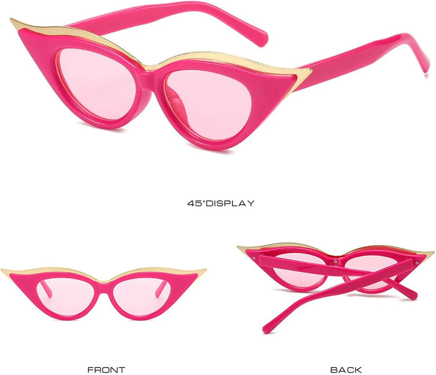 

COTIA Сексуальные солнцезащитные очки «кошачий глаз» для женщин и мужчин, модные винтажные очки в маленькой оправе, в стиле хип-хоп для вечеринок, Rose Red