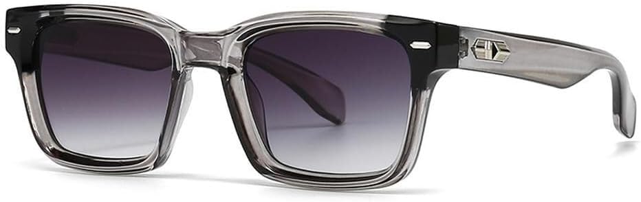 

Женские солнцезащитные очки квадратной формы с градиентным переходом цвета UV400, в стиле ретро с заклепками, мужские солнцезащитные очки цвета шампанского LXLHWN, Black Gray Gradient