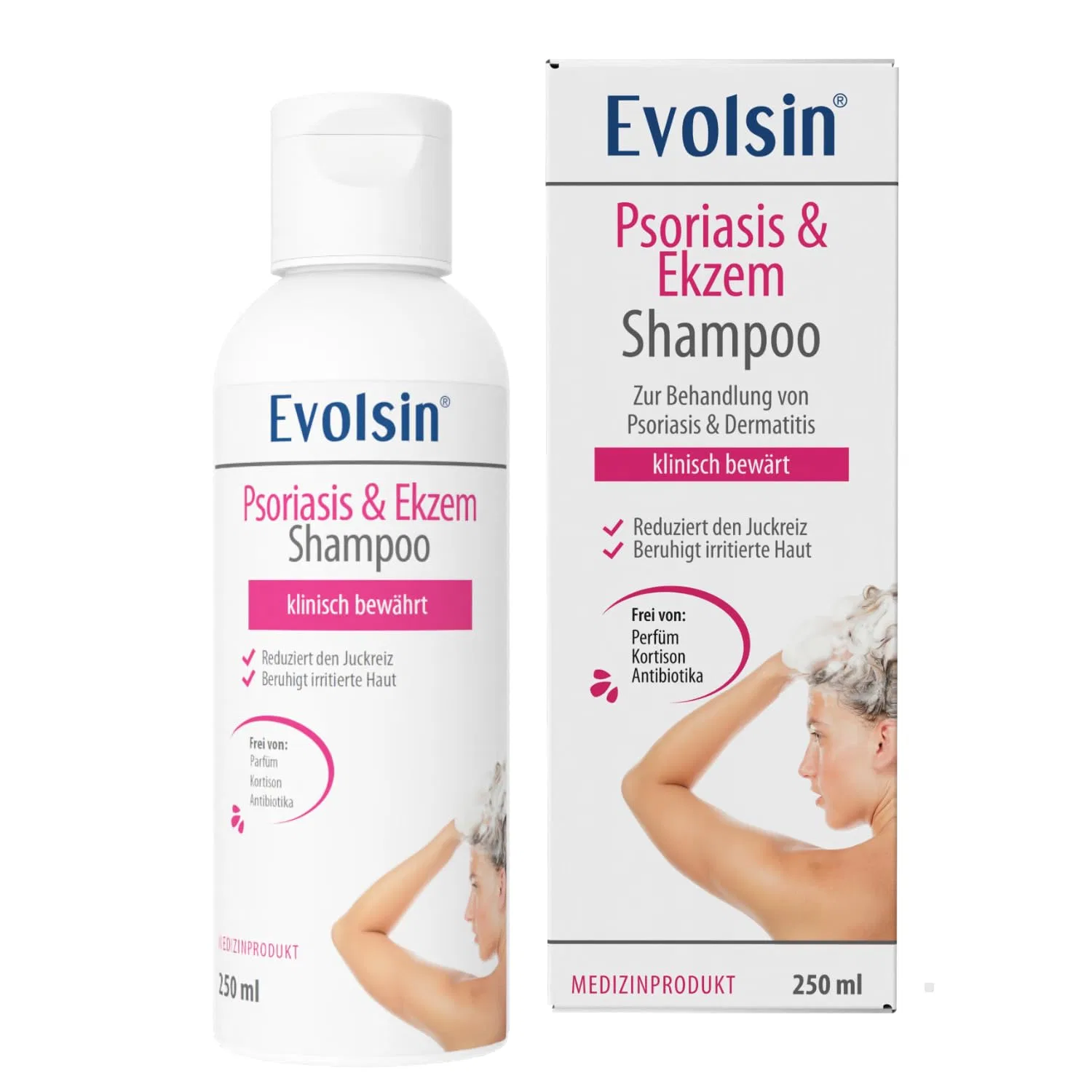 Шампунь Evolsin для кожи головы при экземе и псориазе Evolsin
