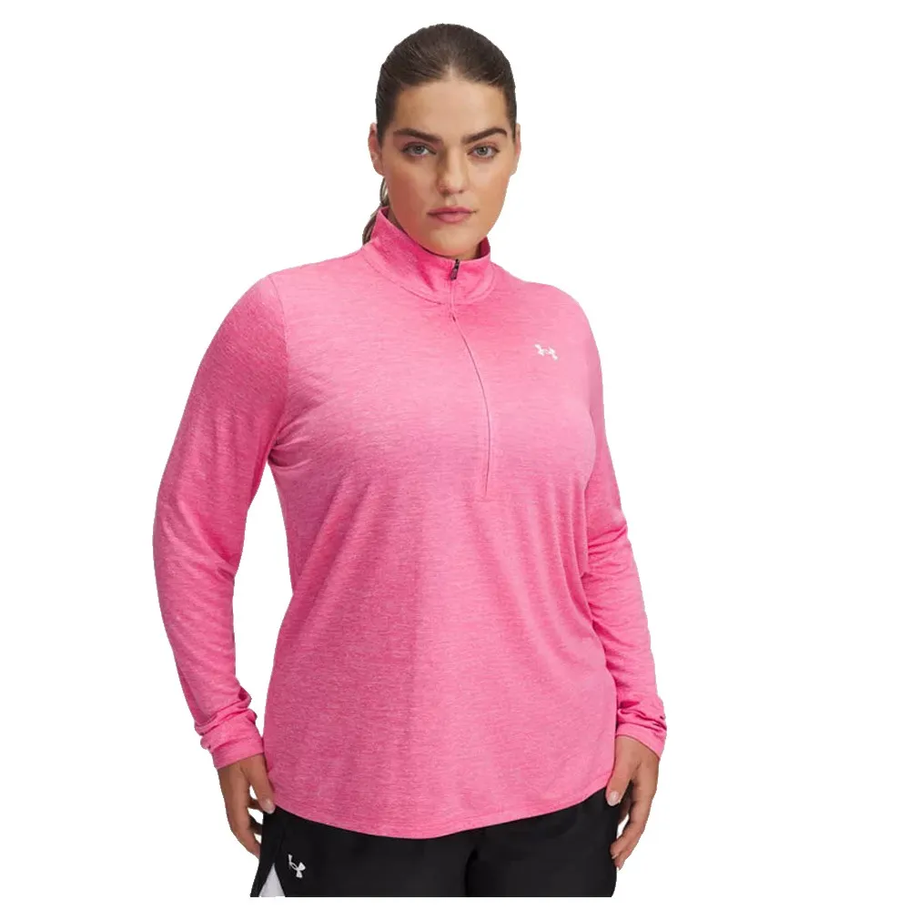 

Толстовка спортивная Under Armour Tech Twist Plus half zip, розовый