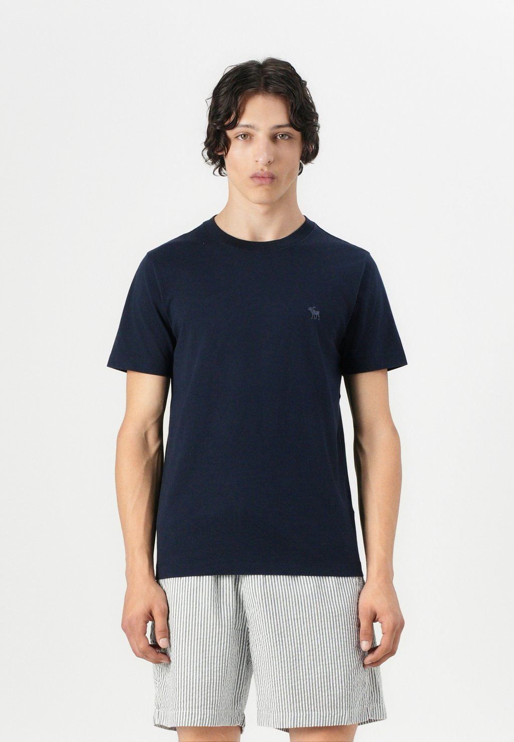 

Базовая футболка PUFFY MOOSE ICON CREW Abercrombie & Fitch, темно-синий