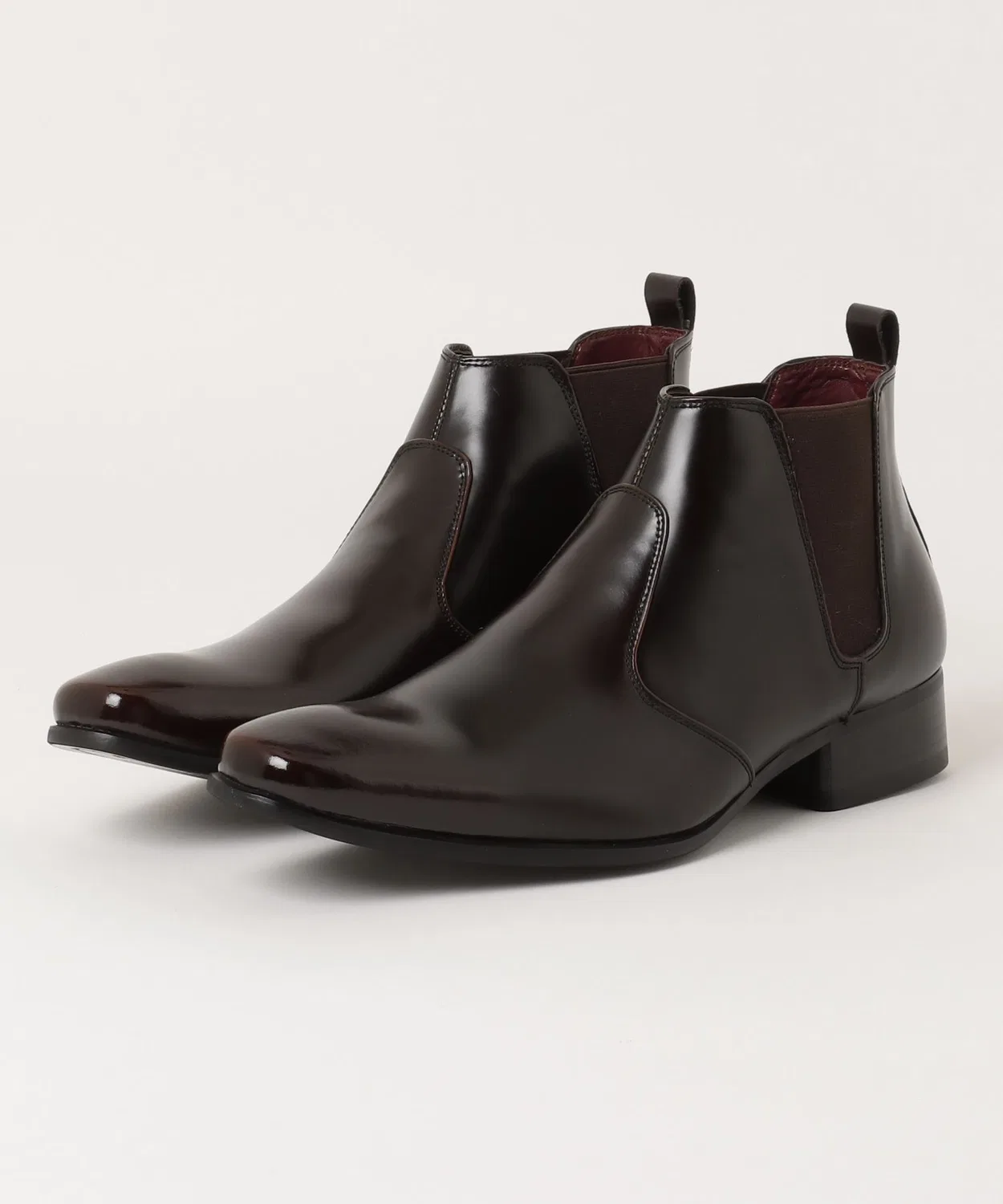 Ботинки кожаные dress boots, на шнуровке, тёмно-коричневый