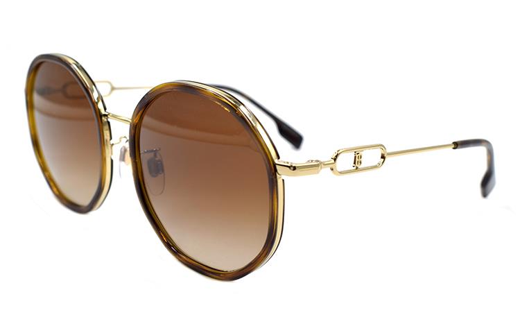 Burberry Солнцезащитные очки женские, Tortoiseshell Gold — фото 4