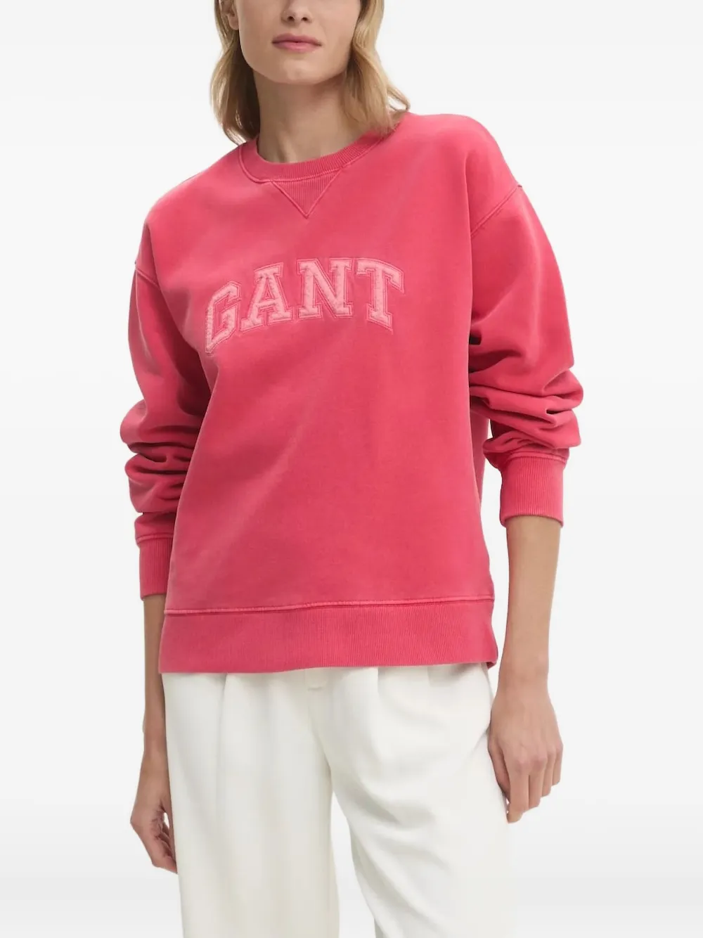 

Толстовка с вышитым логотипом Gant, розовый