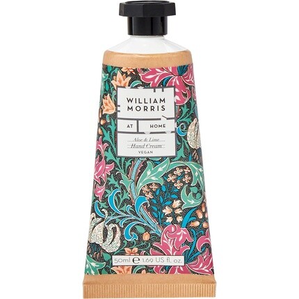 

William Morris Домашний крем для рук Golden Lily Dark Aloe & Lime с маслом ши, не тестируется на животных и подходит для веганов, удобен для путешествий, размер 50 мл