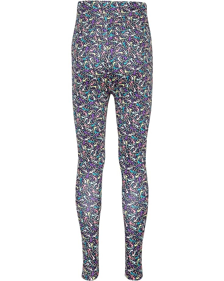 

Брюки Nike Swoosh Print Leggings, черный