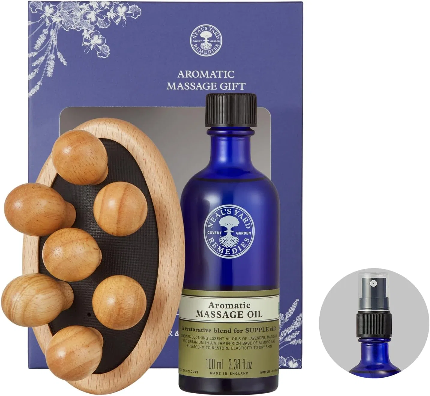 Аромамасло для массажа в подарок с дозатором и подарочной коробкой, Neal's Yard Remedies