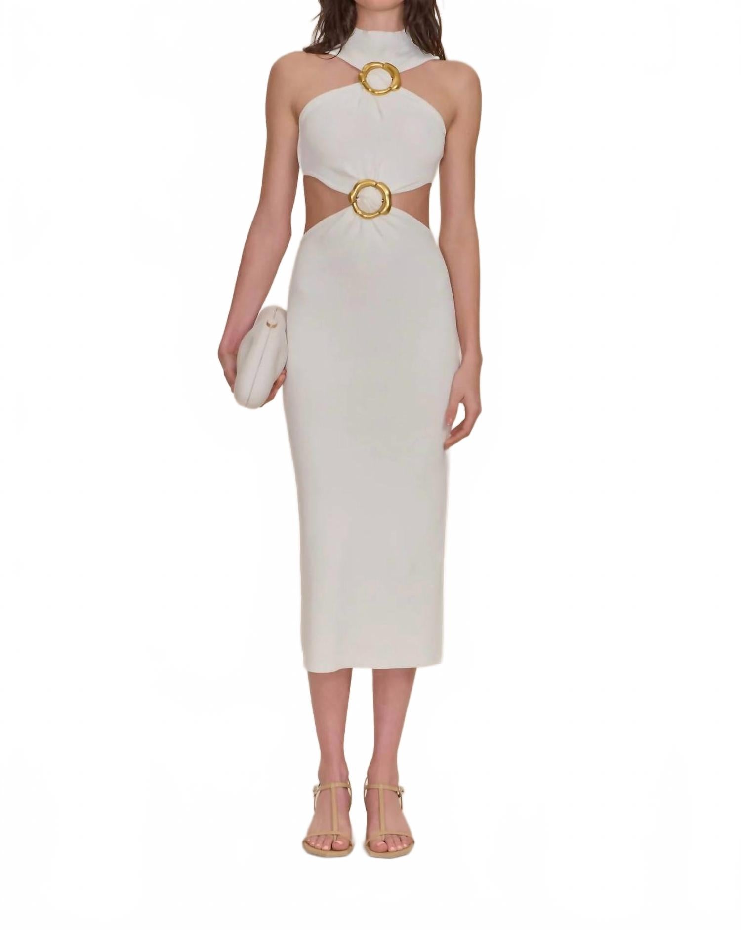 

Женское трикотажное платье Ambar в цвете кремовый Cult Gaia, кремовый