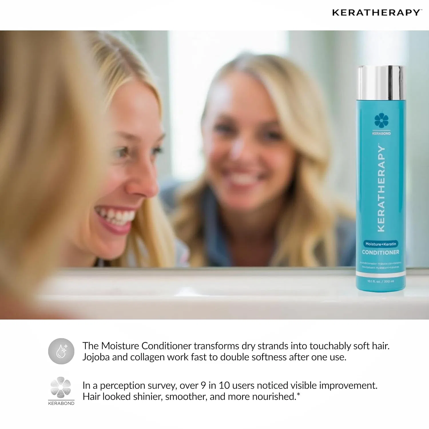 Увлажняющий кондиционер с кератином «Keratin Infused Moisture» от Keratherapy, 300 мл Keratherapy — фото 4