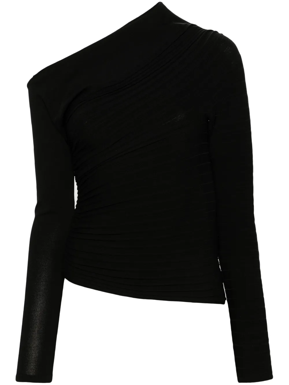 

Плиссированный джемпер асимметричного кроя Philosophy Di Lorenzo Serafini, черный