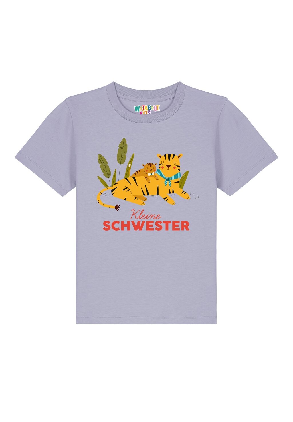

Футболка с принтом TIGER KLEINE SCHWESTER Watapparel, цвет lavender