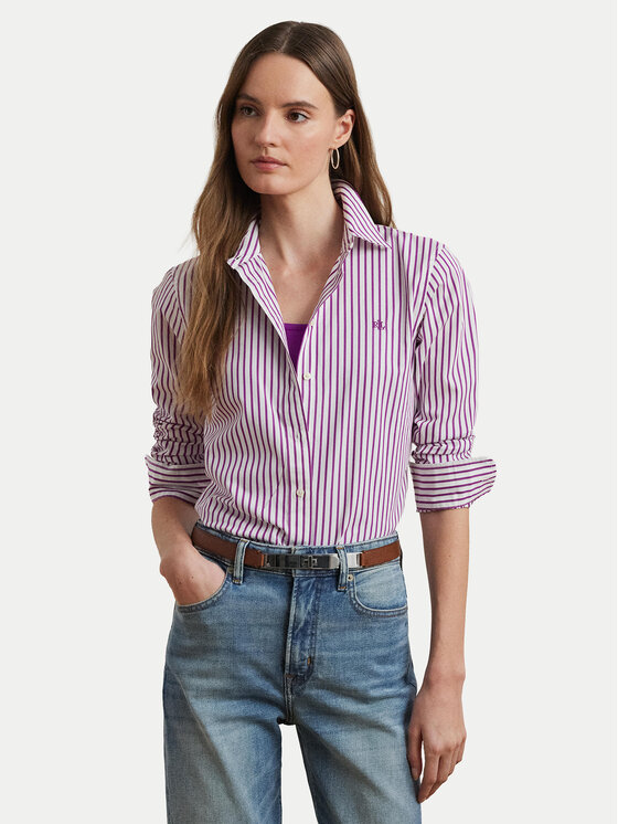 

Рубашка классического кроя 200970764001 Lauren Ralph Lauren, фиолетовый