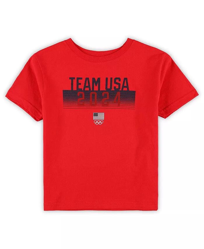 

Летняя футболка Red Team USA 2024 для дошкольников Outerstuff, красный