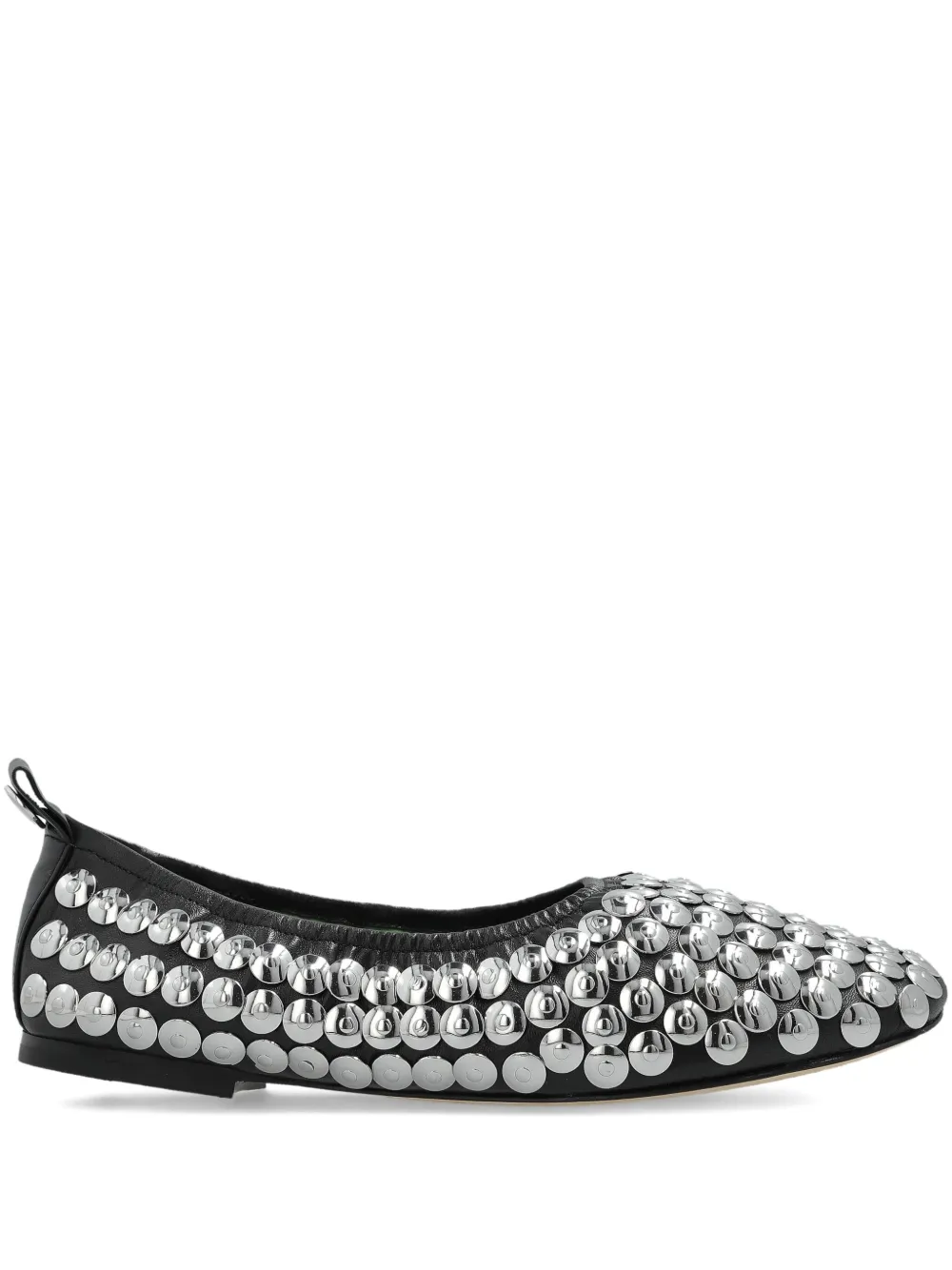 Туфли из кожи с металлическими заклепками Tory Burch, черный