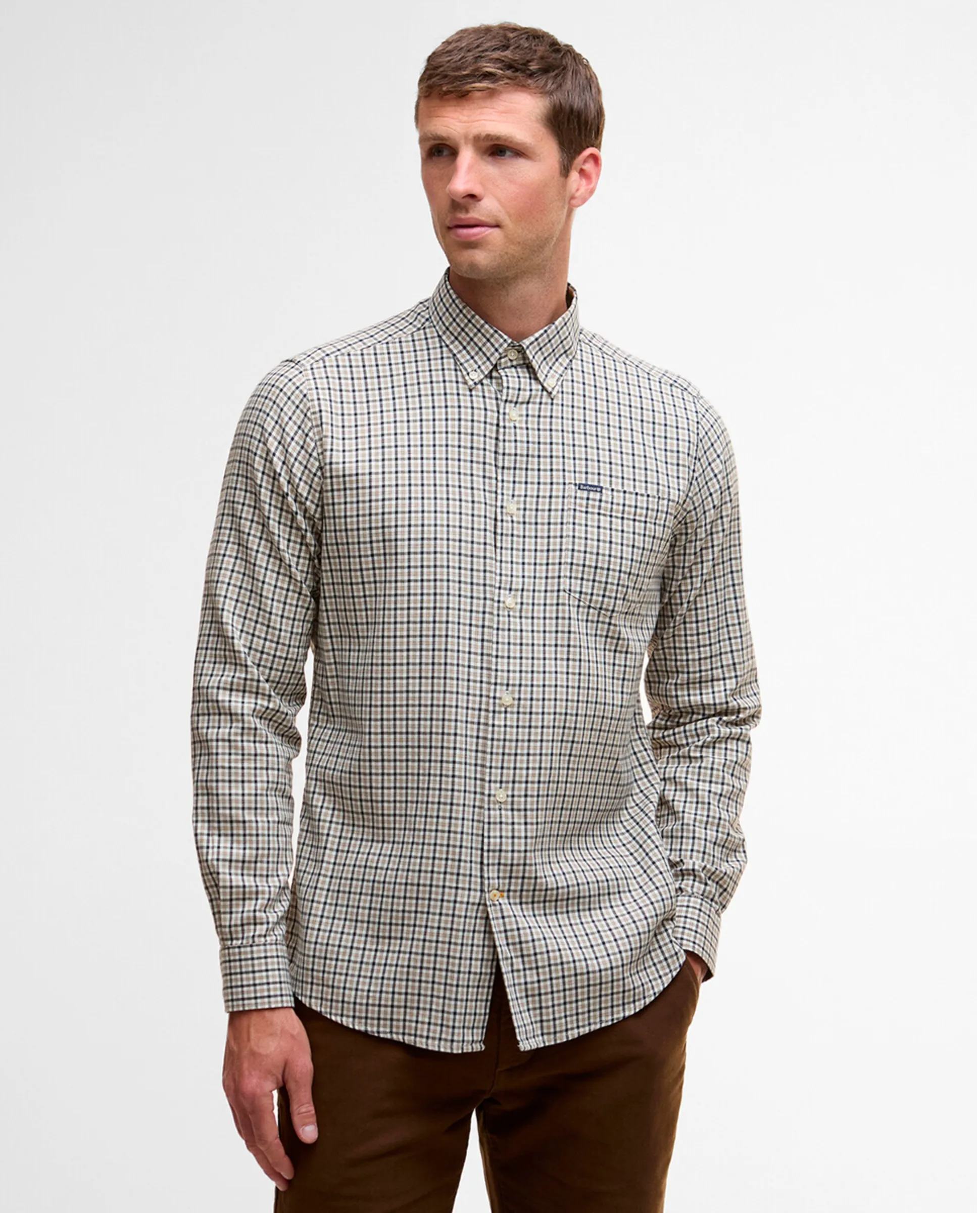 

Мужская повседневная рубашка Barbour, серый