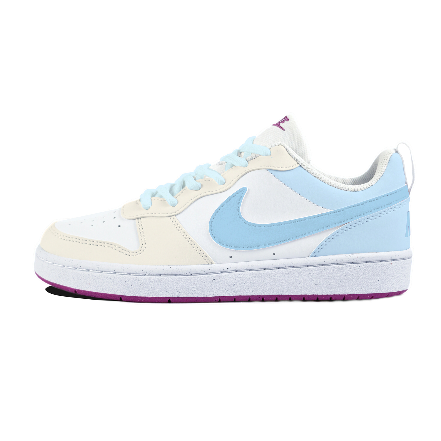 

Nike Court Borough Light Blue Yubu противоскользящие износостойкие низкие детские скейтбординг кроссовки White для подростков