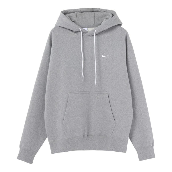 

Толстовка Men's Nike Logo Embroidered Solid Color Fleece Lined Casual Gray, мультиколор