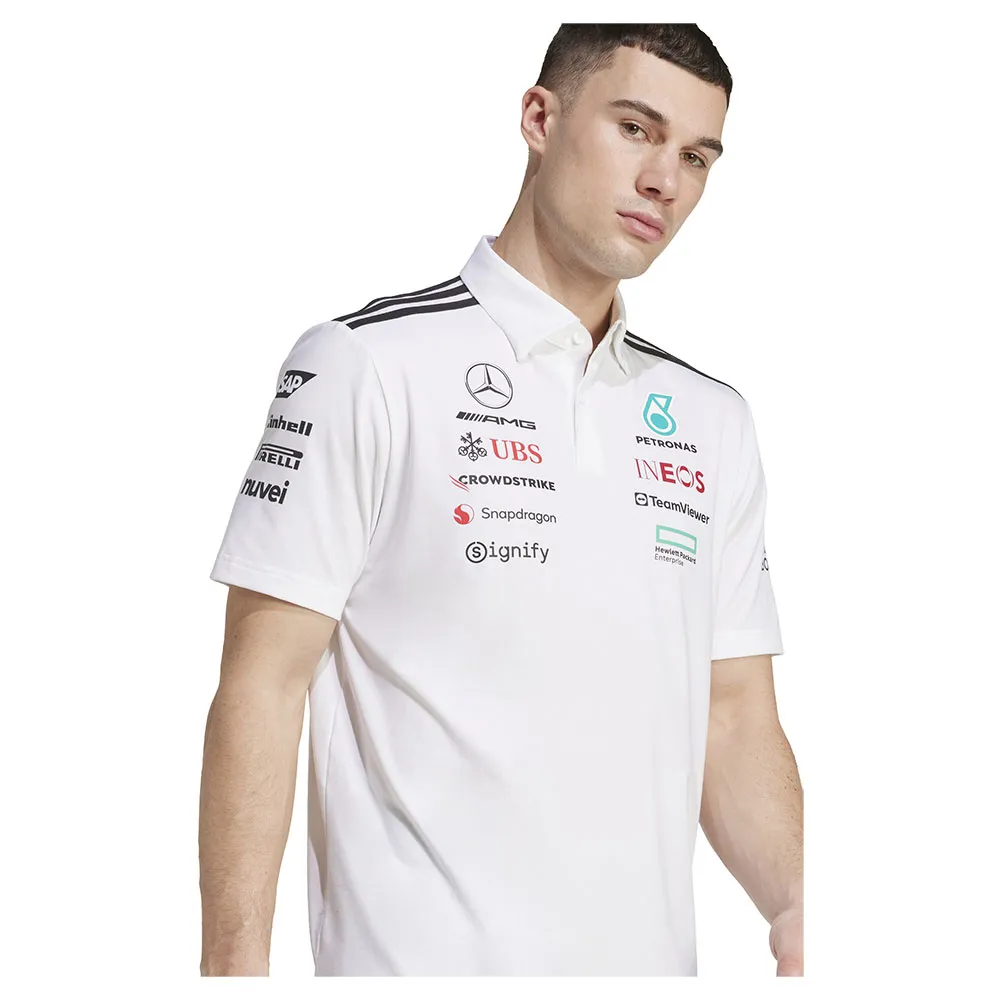 Поло с коротким рукавом adidas Mercedes TM AMG Petronas F1 Team, белый — фото 4
