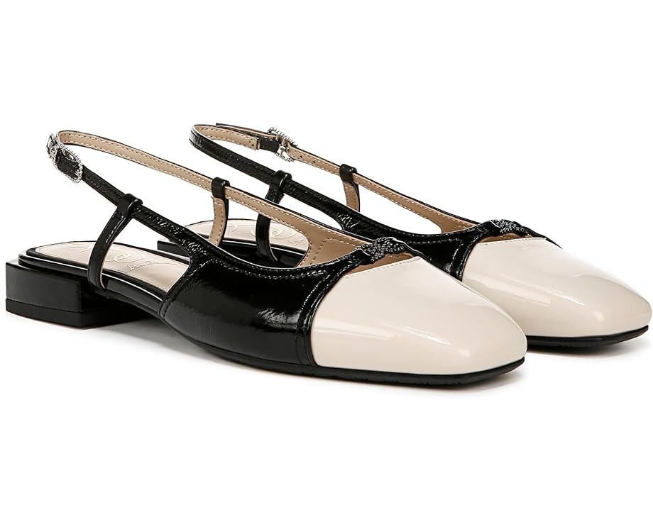 Туфли на плоской подошве Sam Edelman Kara 2, цвет Black Patent/Alpine Ivory
