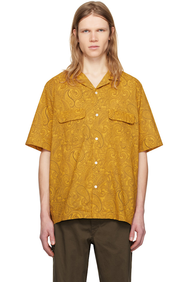 

Самая клетчатая рубашка с коротким рукавом Sam paisley Pilgrim Surf + Supply, цвет mustard