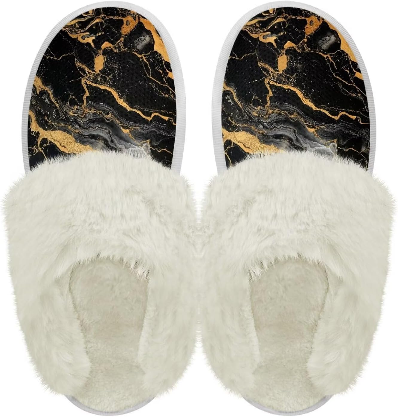 

Хлопковые тапочки PJHEQOXE с пушистыми краями, домашние тапочки для дома и улицы, хлопковые тапочки унисекс, черный