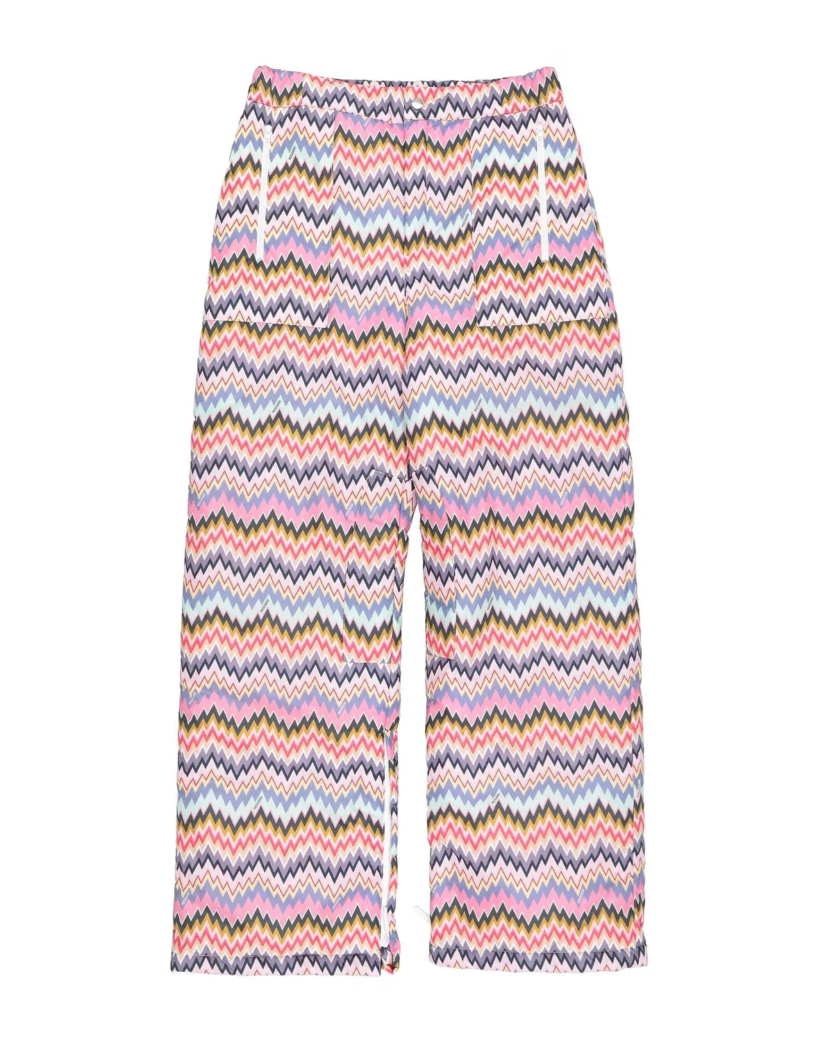 Зимняя куртка с принтом MISSONI розовая