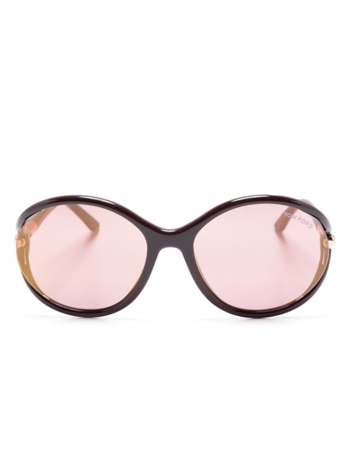 

TOM FORD Eyewear солнцезащитные очки в массивной оправе, красный
