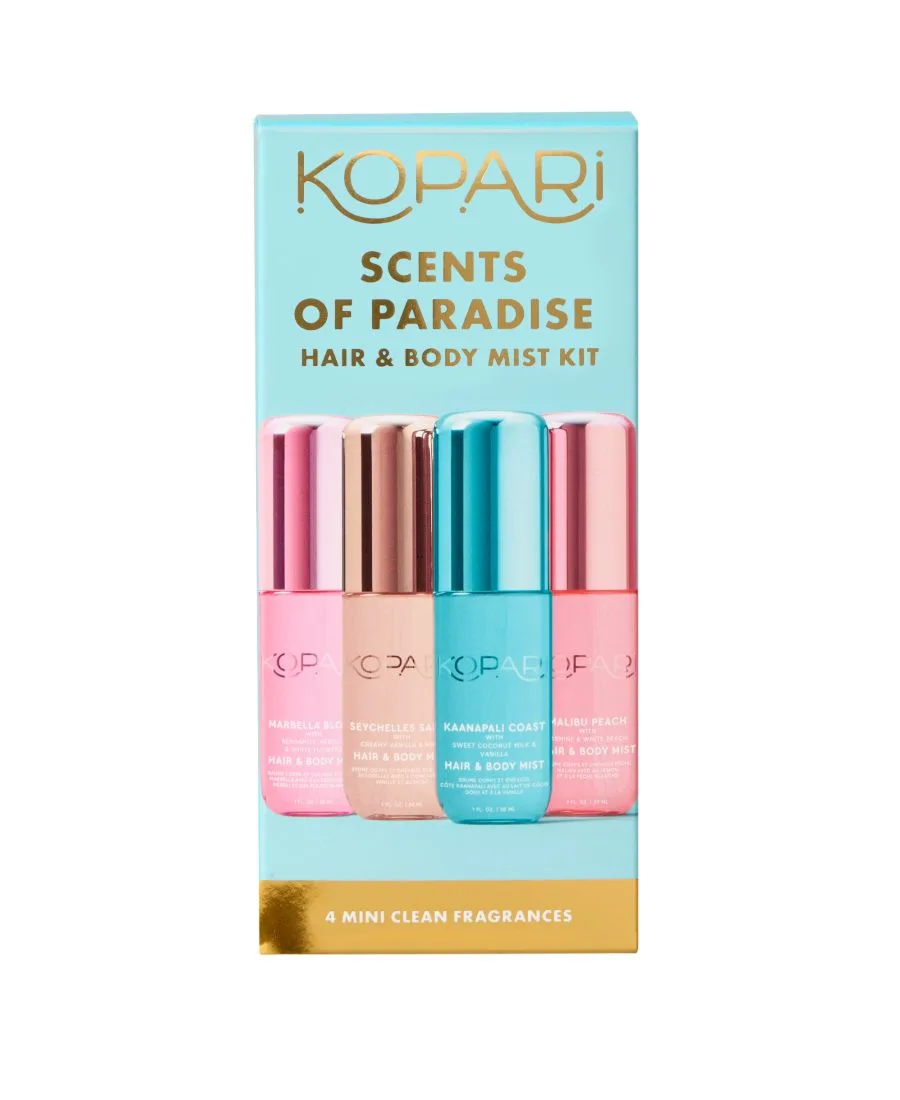 Kopari Beauty Набор из 4 спреев для волос и тела «Ароматы рая»